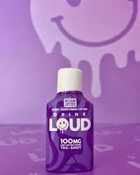 Photograph of product: Drink Loud Grape Crash | 2:1 TH-oui:CBN | 50ml Shot | 100mg (I)