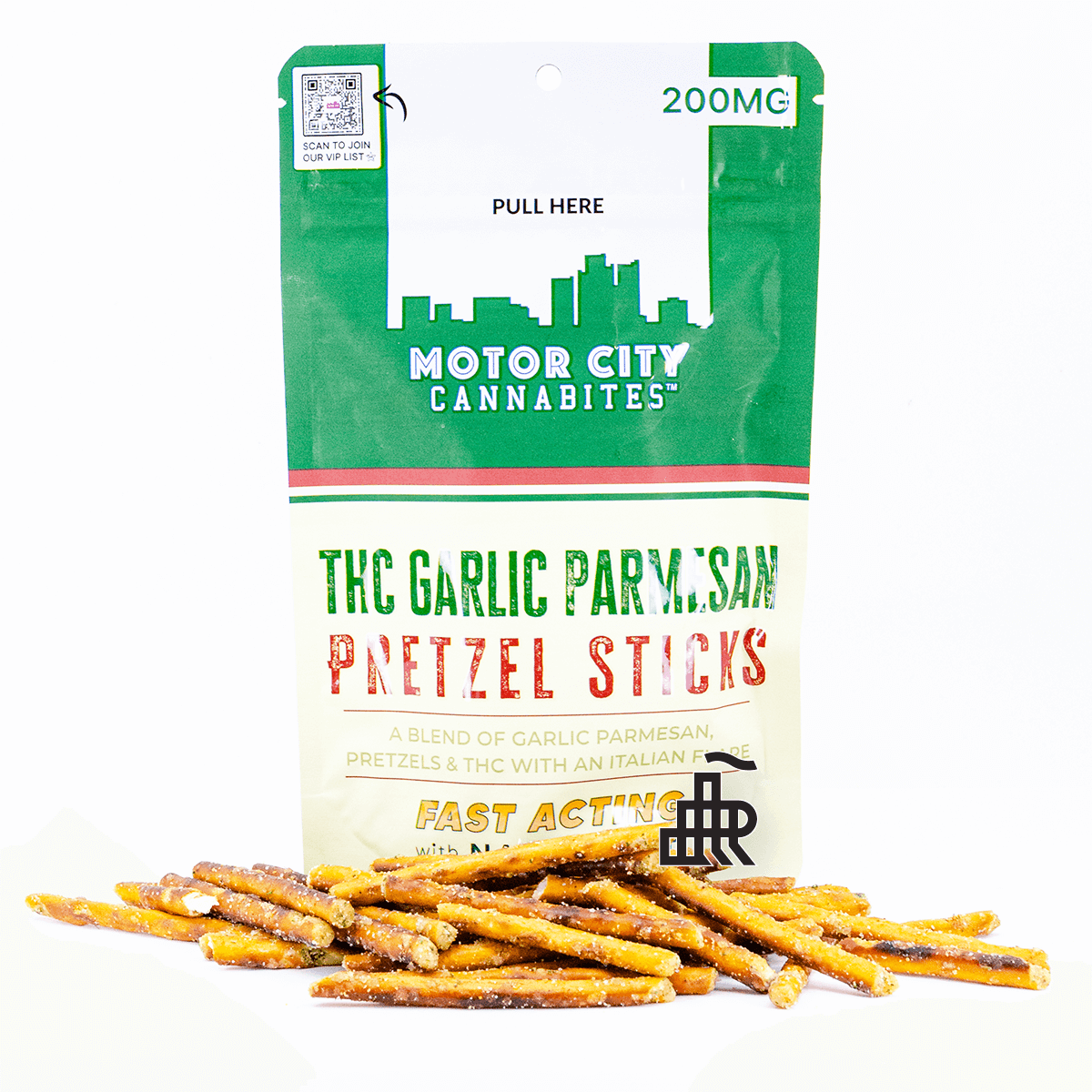 Photograph of product: Garlic Parmesan Pretzels | Fast Acting