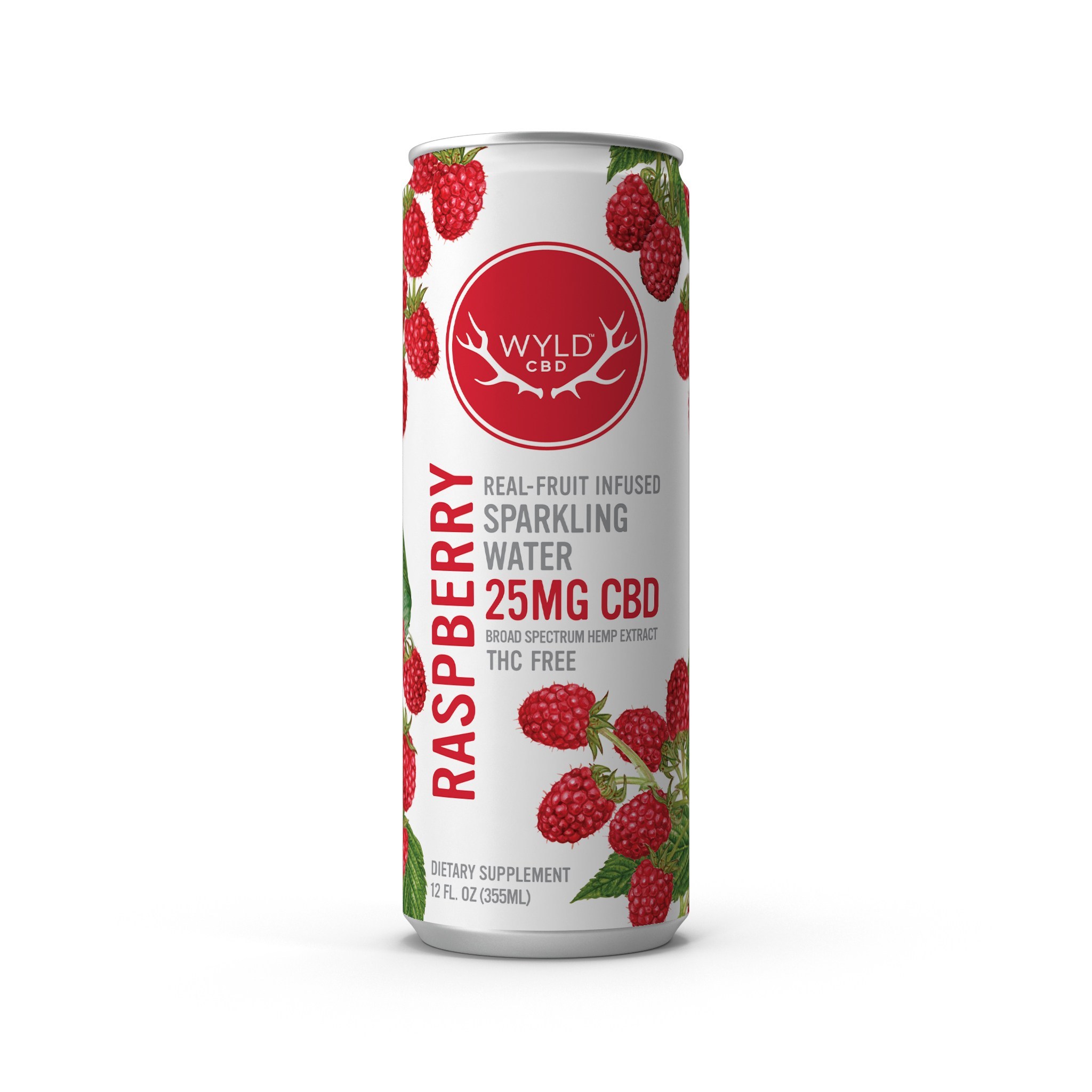 Photograph of product: Wyld CBD - Sparkling Water - - Raspberry 25mg CBD - 12oz $5