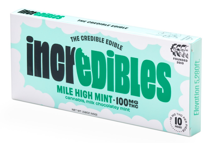Photograph of product: Milk Chocolate Bar Mile High Mint | 100mg