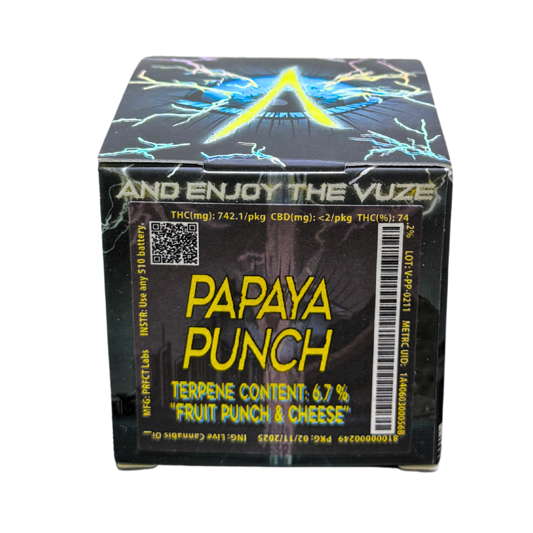 Photograph of product: PAPAYA PUNCH LIVE RESIN CARTRIDGE