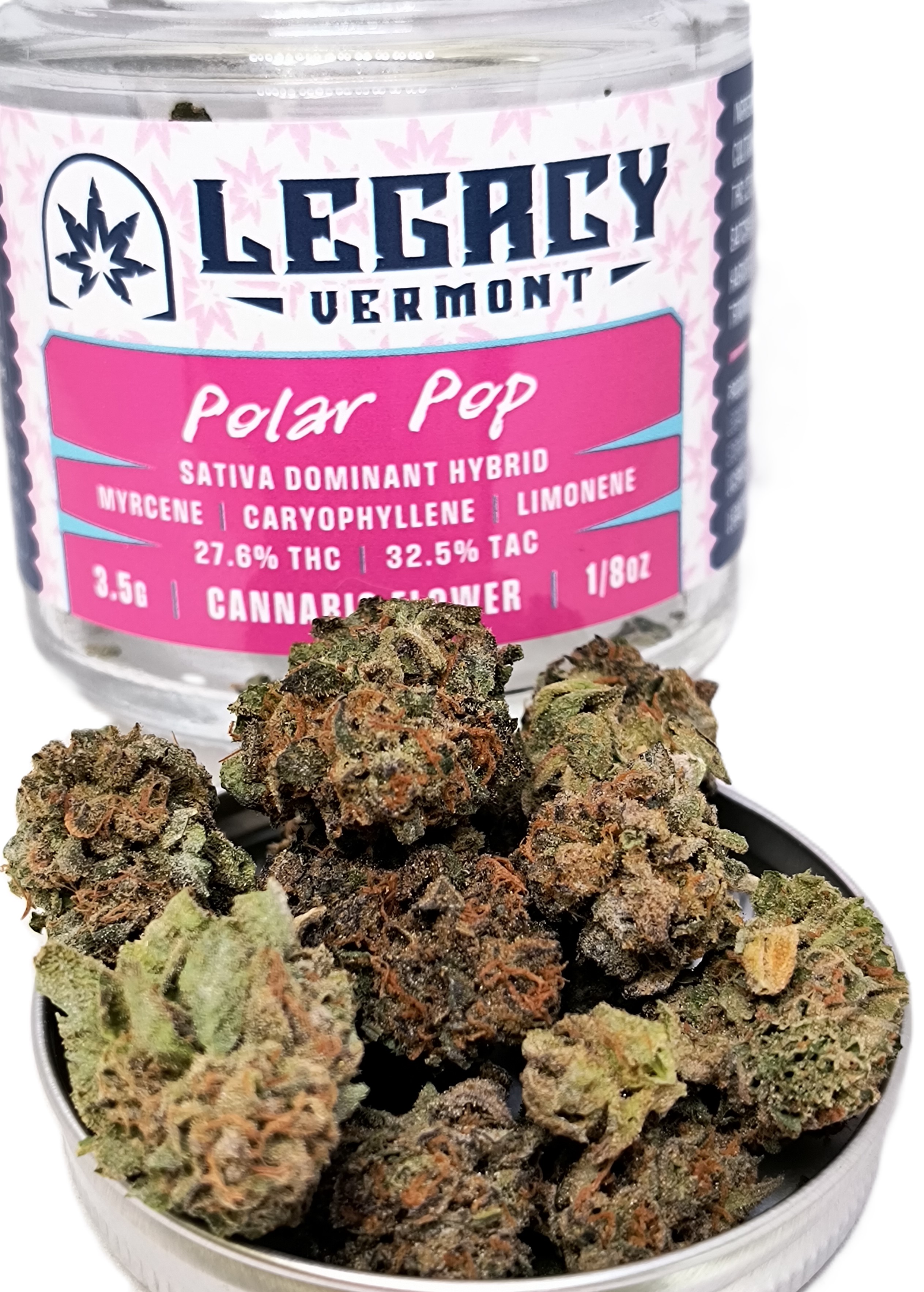 Photograph of product: Polar Pop Jar | Legacy Vermont - 3.5g