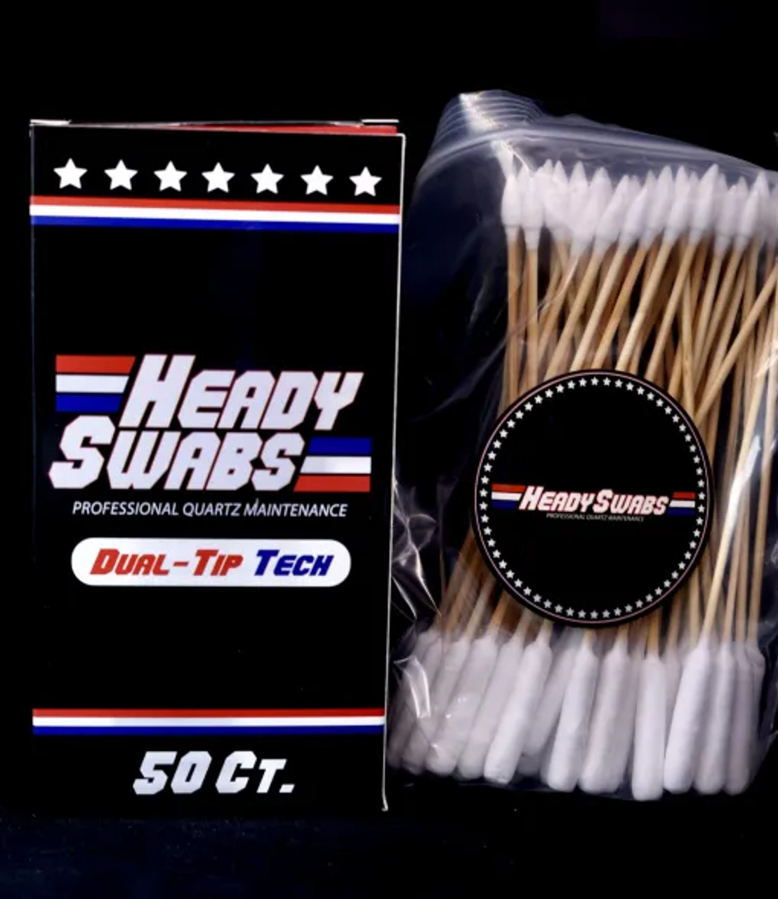 Photograph of product: HeadySwabs | Dual Tip Cotton Swabs 50ct