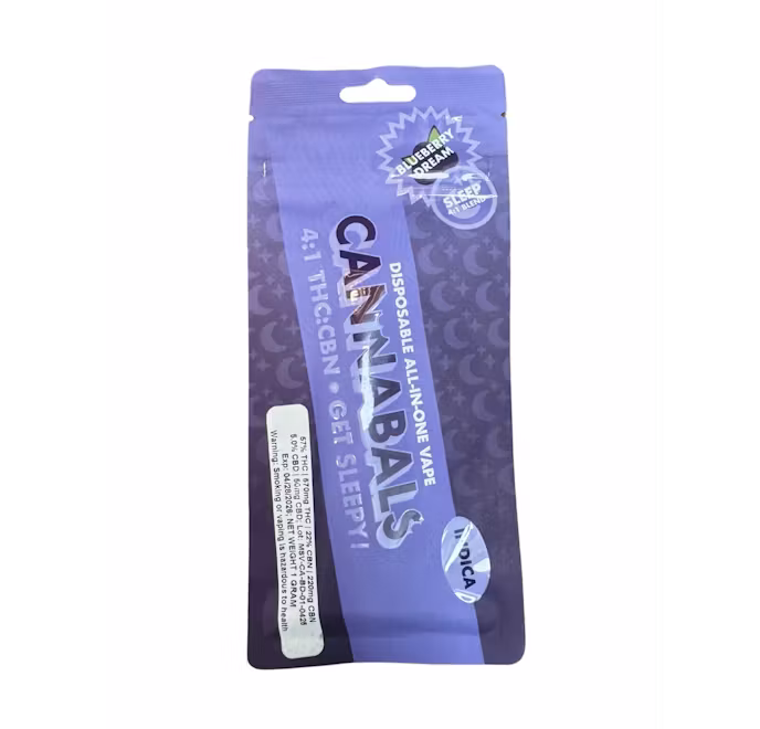 Photograph of product: Cannabals | Vape | Mood State: Sleep: Blueberry Dreams | 1g AIO