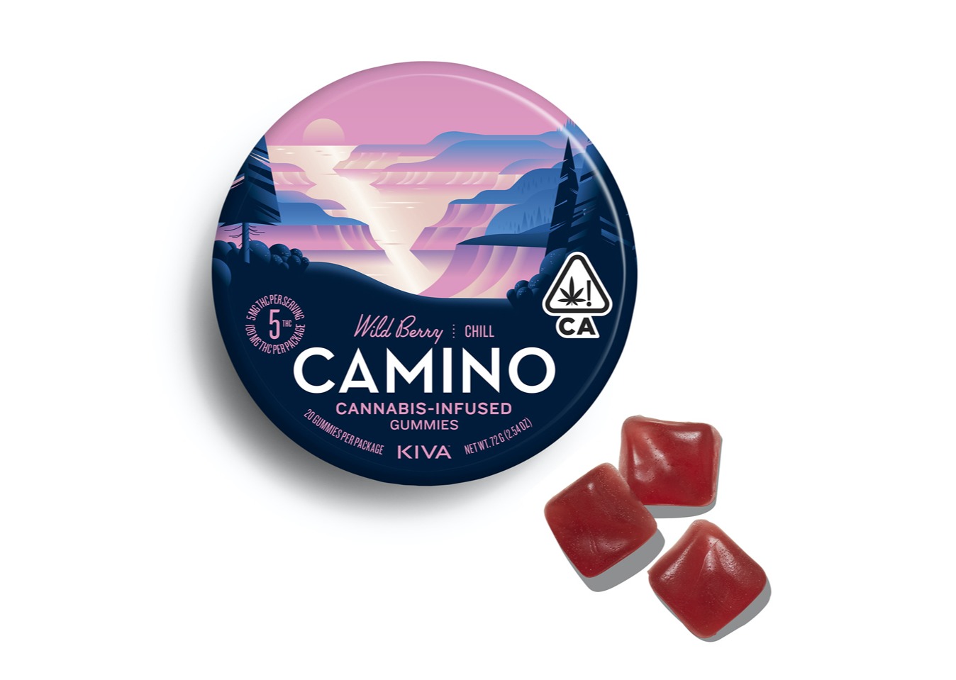 Photograph of product: Kiva Confections | Camino Wild Berry "Chill" Gummies | 100mg