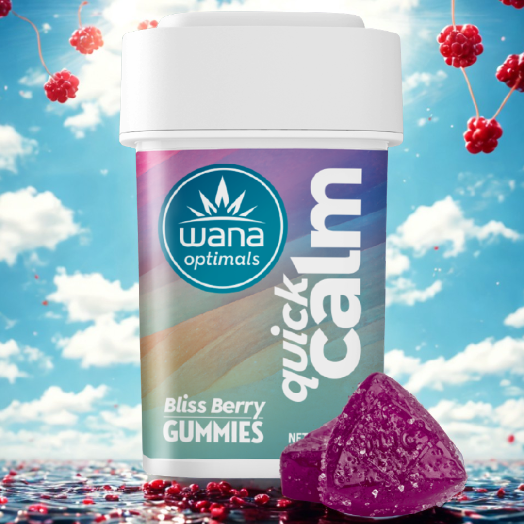 Photograph of product: Quick Calm | Bliss Berry | 1:10:10 TH-oui : CBD : CBG | 20pk