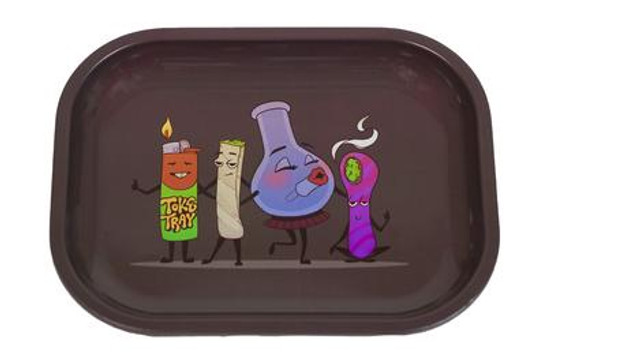 Photograph of product: Smoke Squad Metal Rolling Tray - 5" x 7"