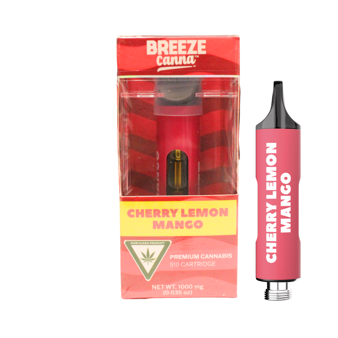 Photograph of Product: Breeze | Cherry Lemon Mango Distillate Cartridge | 1g