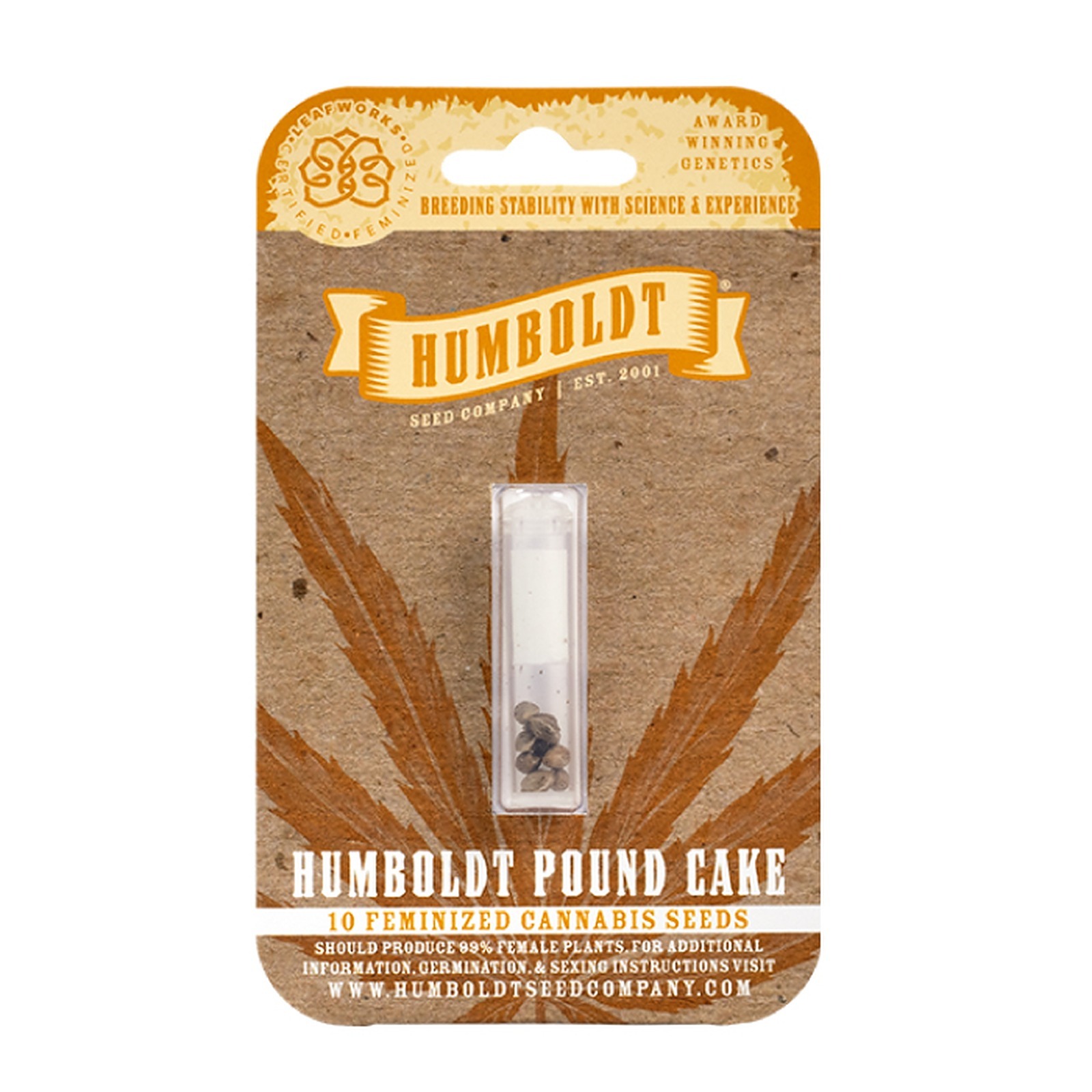 Photograph of product: HUMBOLDT SEED COMPANY - HUMBOLDT POUND CAKE FEMINIZED SEEDS 10 PACK