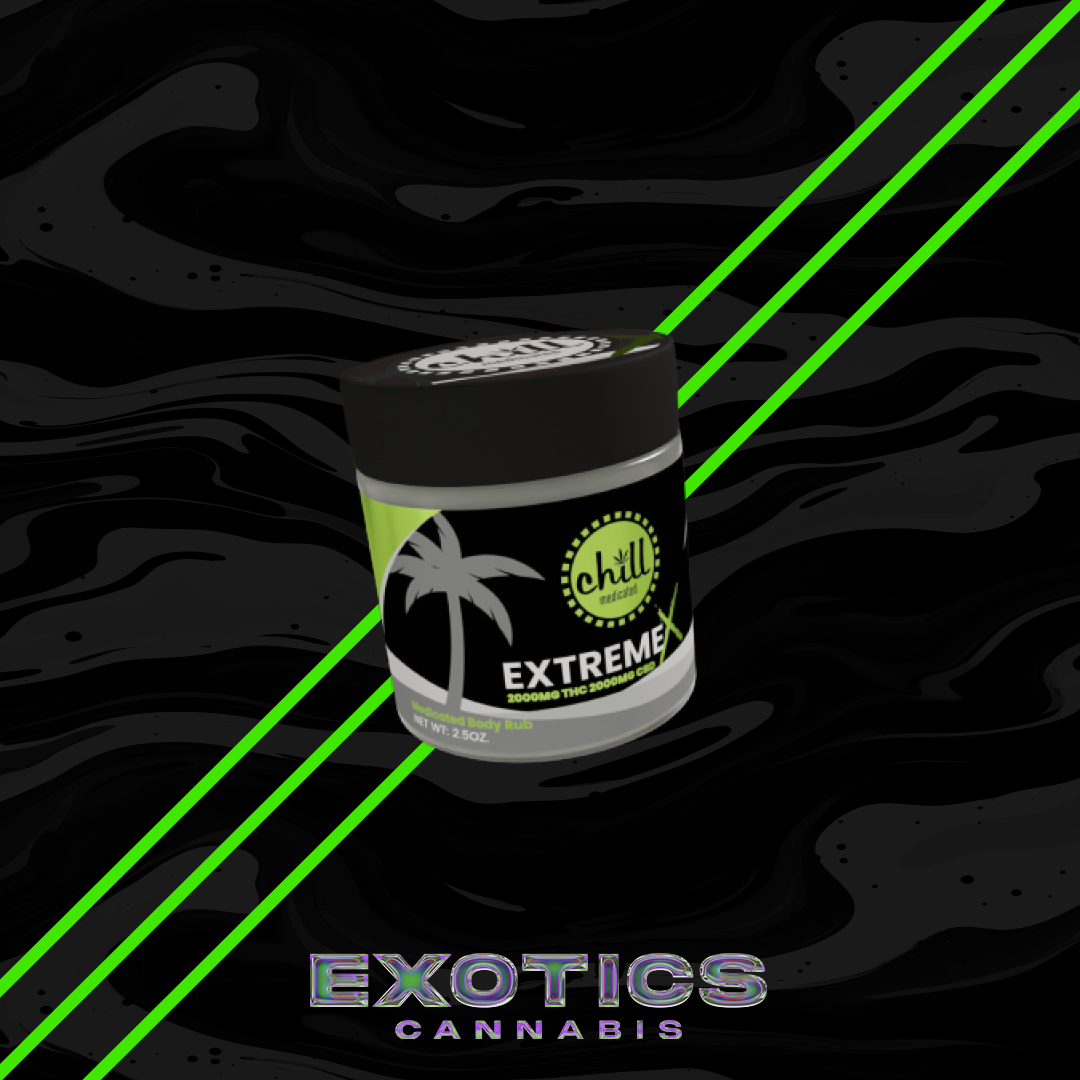 Photograph of product: Chill Medicated - Extreme X Medicated Body Rub 1:1 TH-oui:CBD 2000mg (2/$150)