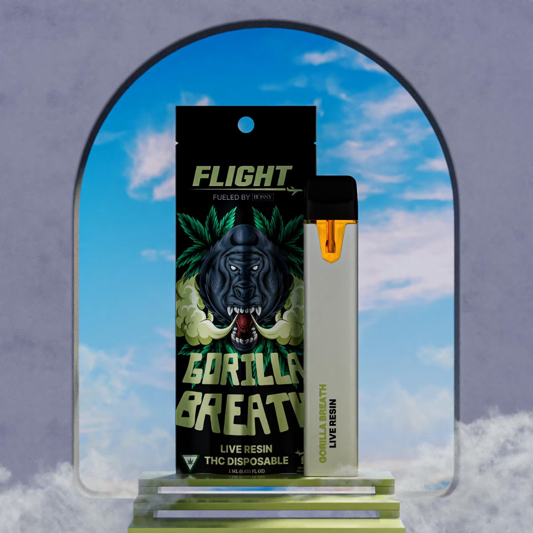 Photograph of product: Flight - Gorilla Breath - Live Resin Disposable - - Oui'd