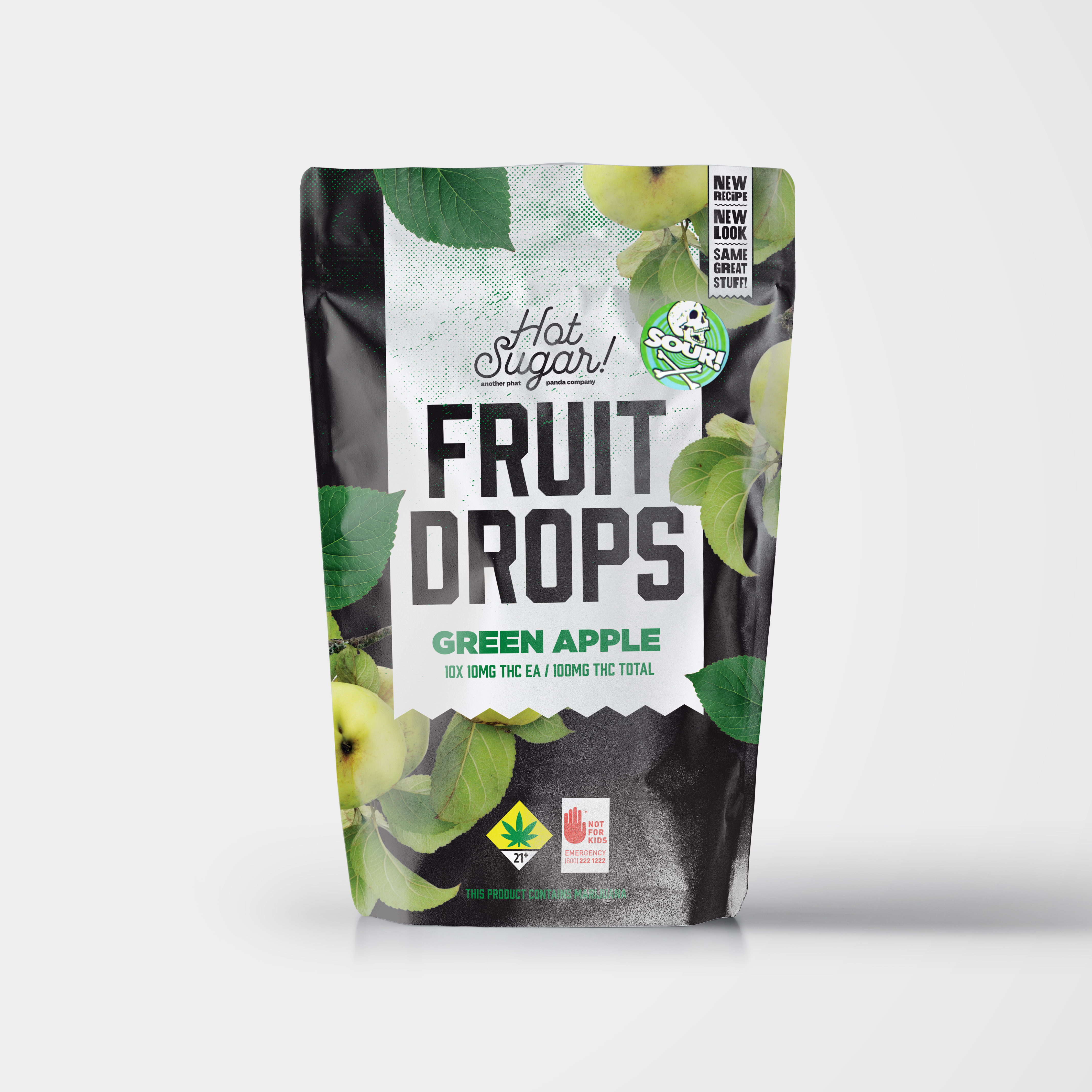 Photograph of product: Sour Green Apple Fruit Drops | 10pk