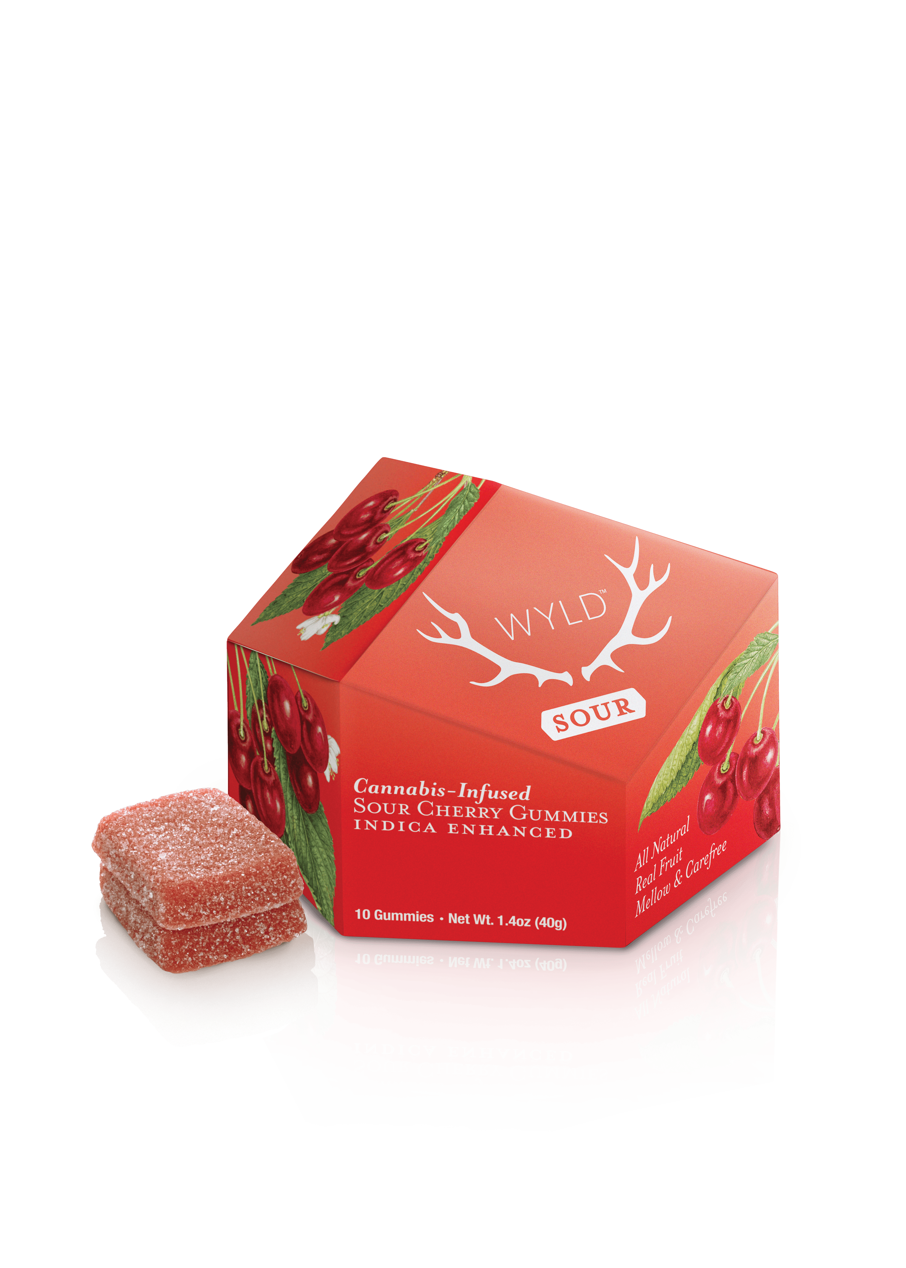 Photograph of product: WYLD - Sour Cherry 100mg THC (Indica)