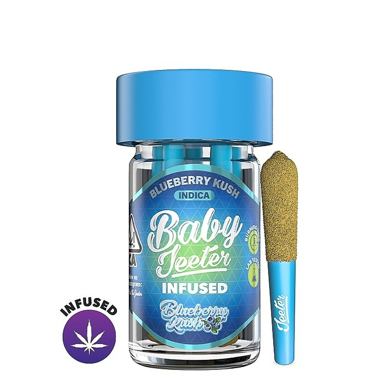 Photograph of product: Baby Jeeter 5pk - Blueberry Kush