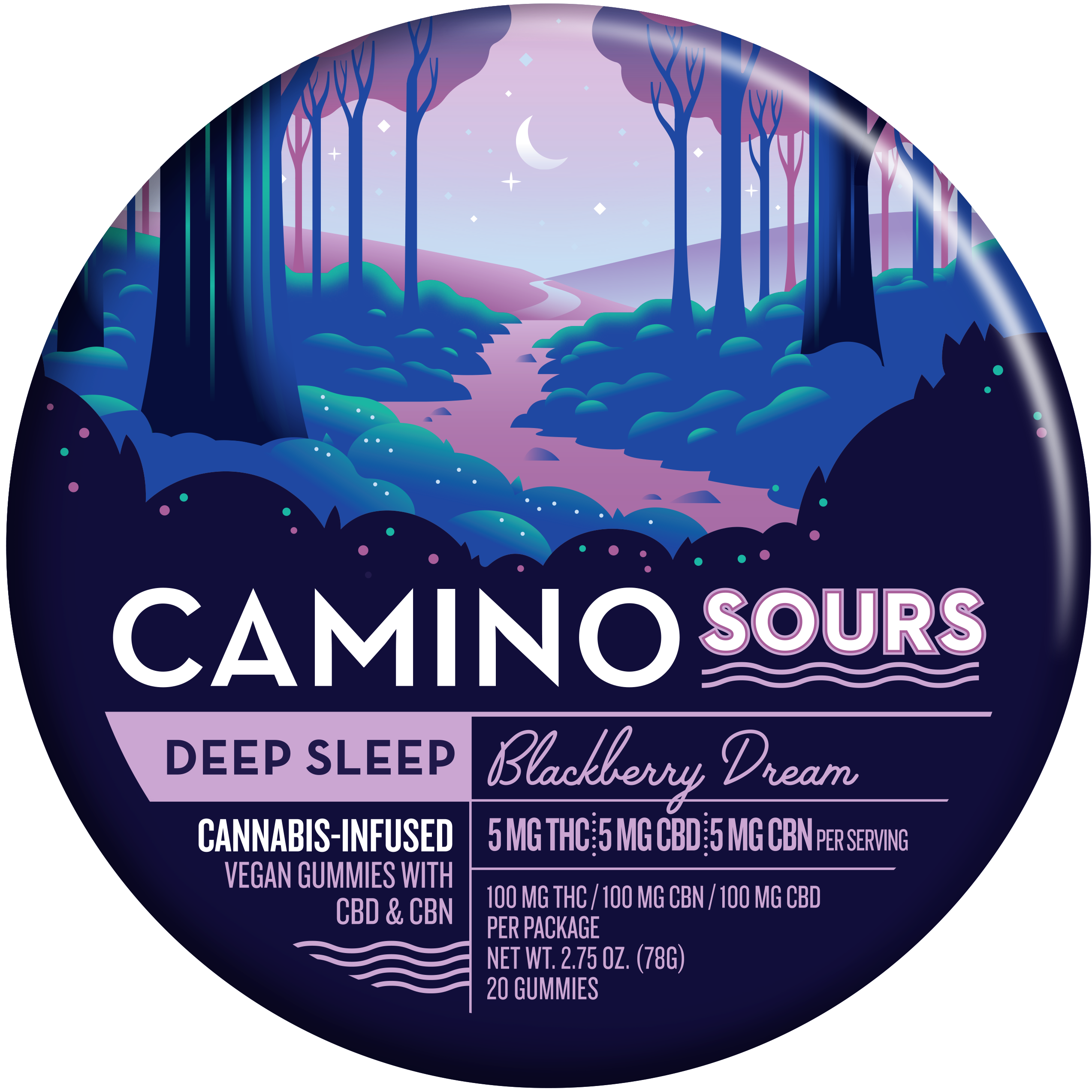 Photograph of product: Blackberry Dream Sour Gummies (I) - (100 mg)