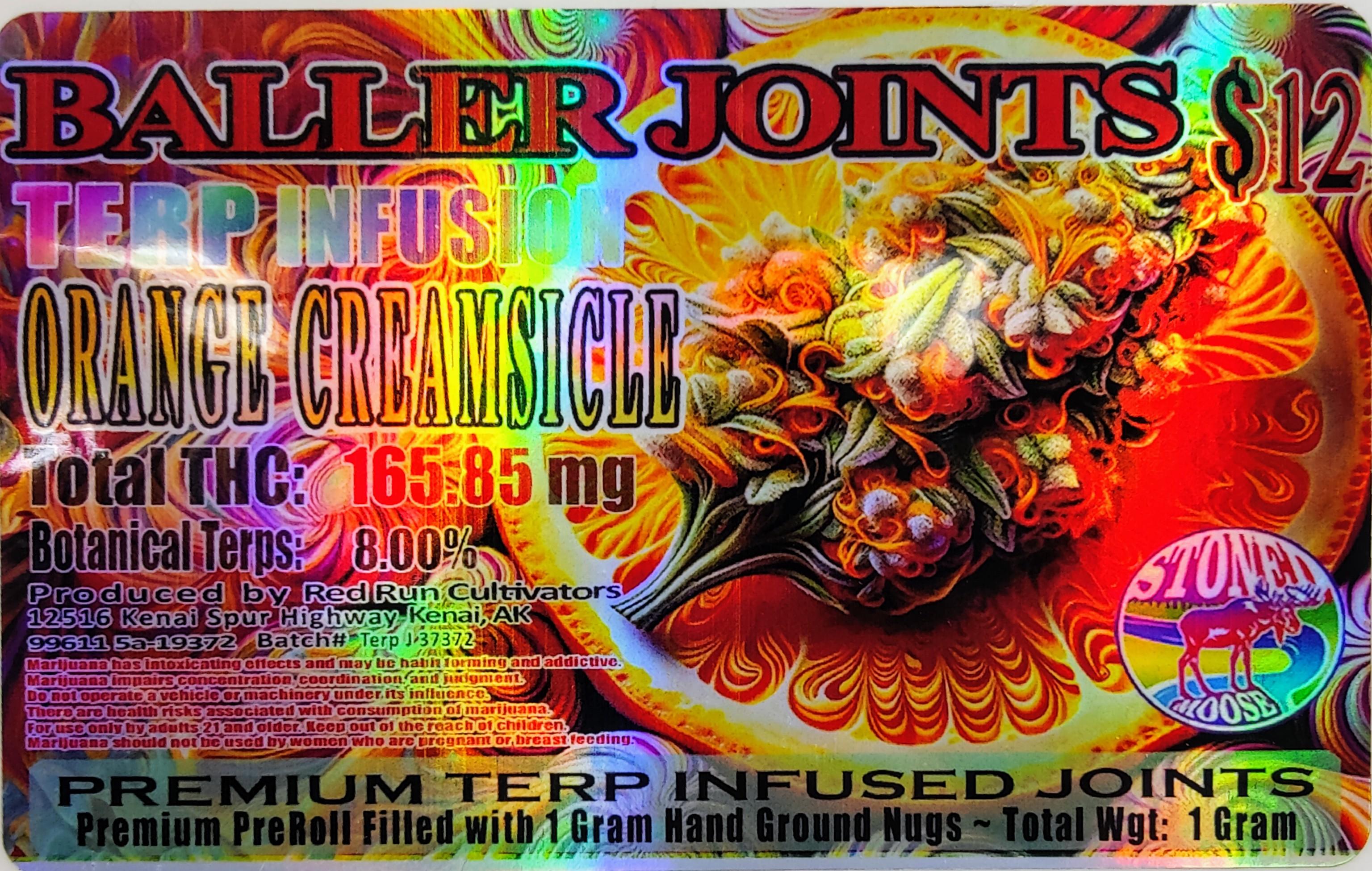 Photograph of product: Baller Joint Terp Infused (Orange Creamsicle) 1g
