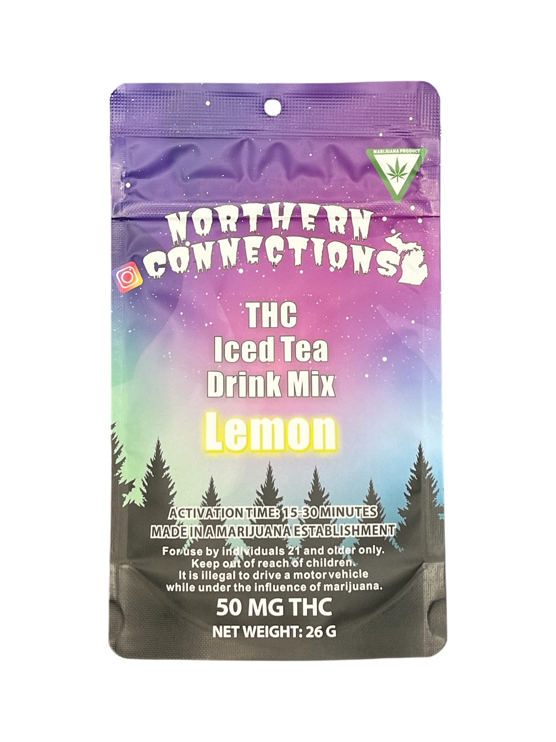Photograph of product: NORTHERN CONNECTIONS | LEMON ICE | DRINK MIX | 50MG
