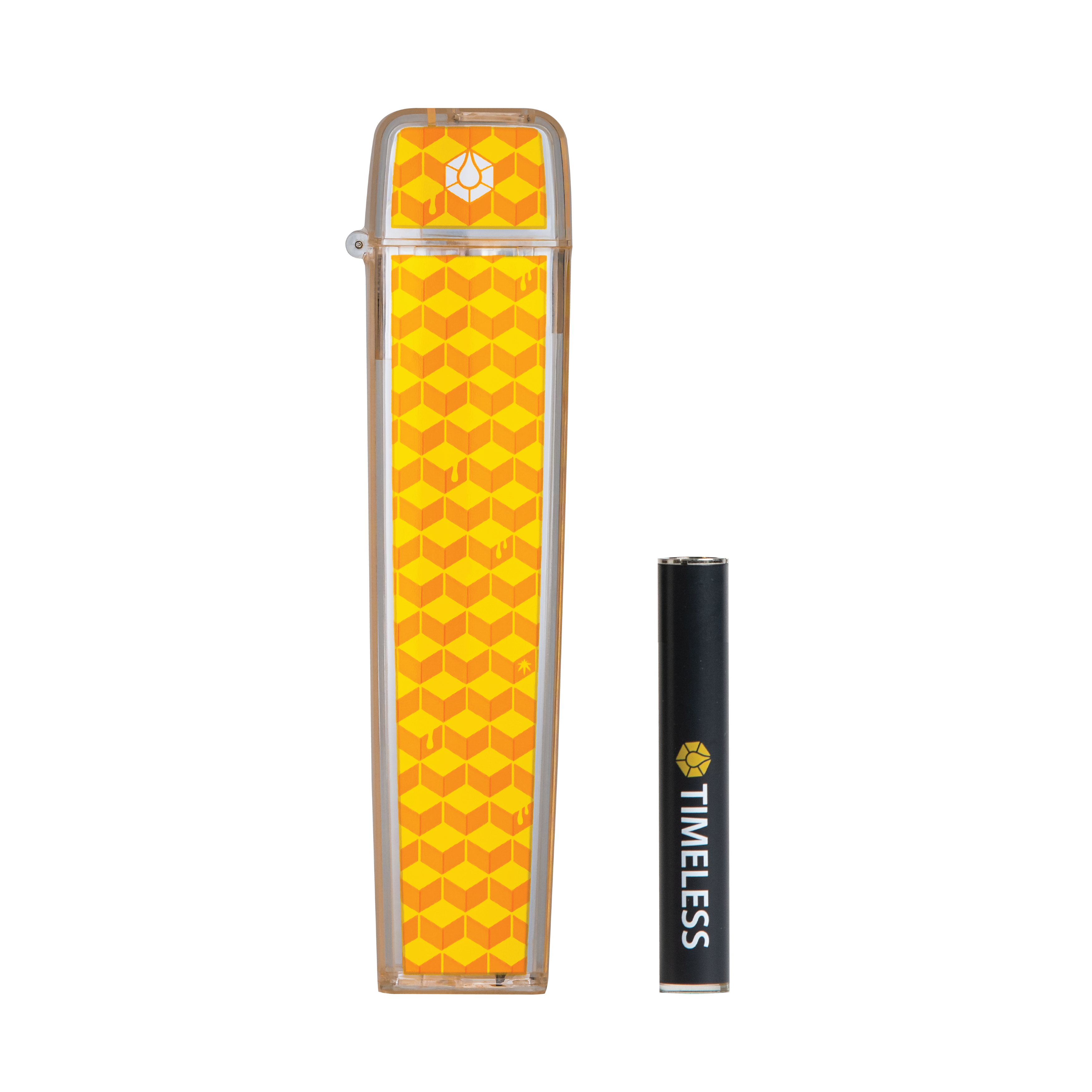 Photograph of product: Timeless | 190mAh Full Battery + Flip Case Combo | (Black/Yellow)