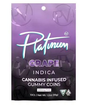 Photograph of product: Platinum Vape - 200mg TH-oui Gummies - Grape (I)