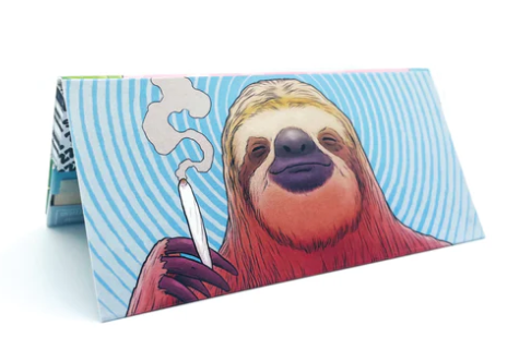 Photograph of product: Stoner Sloth Unbleached Organic Hemp King Size Slim + Tips | 32 leaves + 32 filter tips