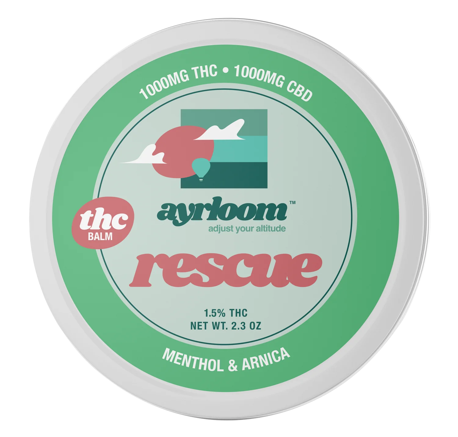 Photograph of product: Ayrloom | Rescue 1:1 TH-oui:CBD | Topical Balm