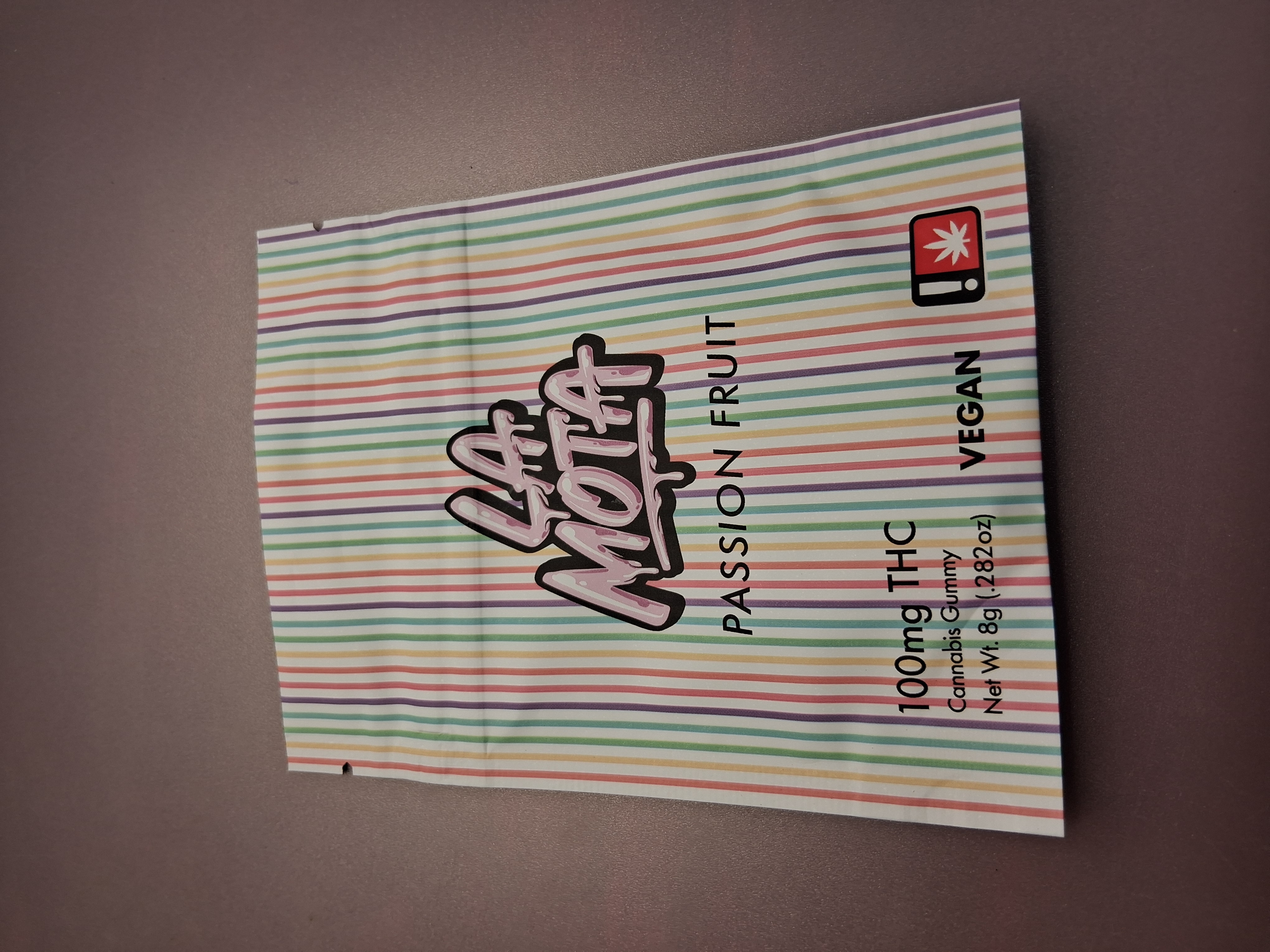 Photograph of product: Passion Fruit 100mg Gummy-La Mota
