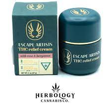 Photograph of product: Escape Artists | Rose & Bergamot |  Recovery Cream | 800mgCBD:800mgTH-oui:400mgCBG