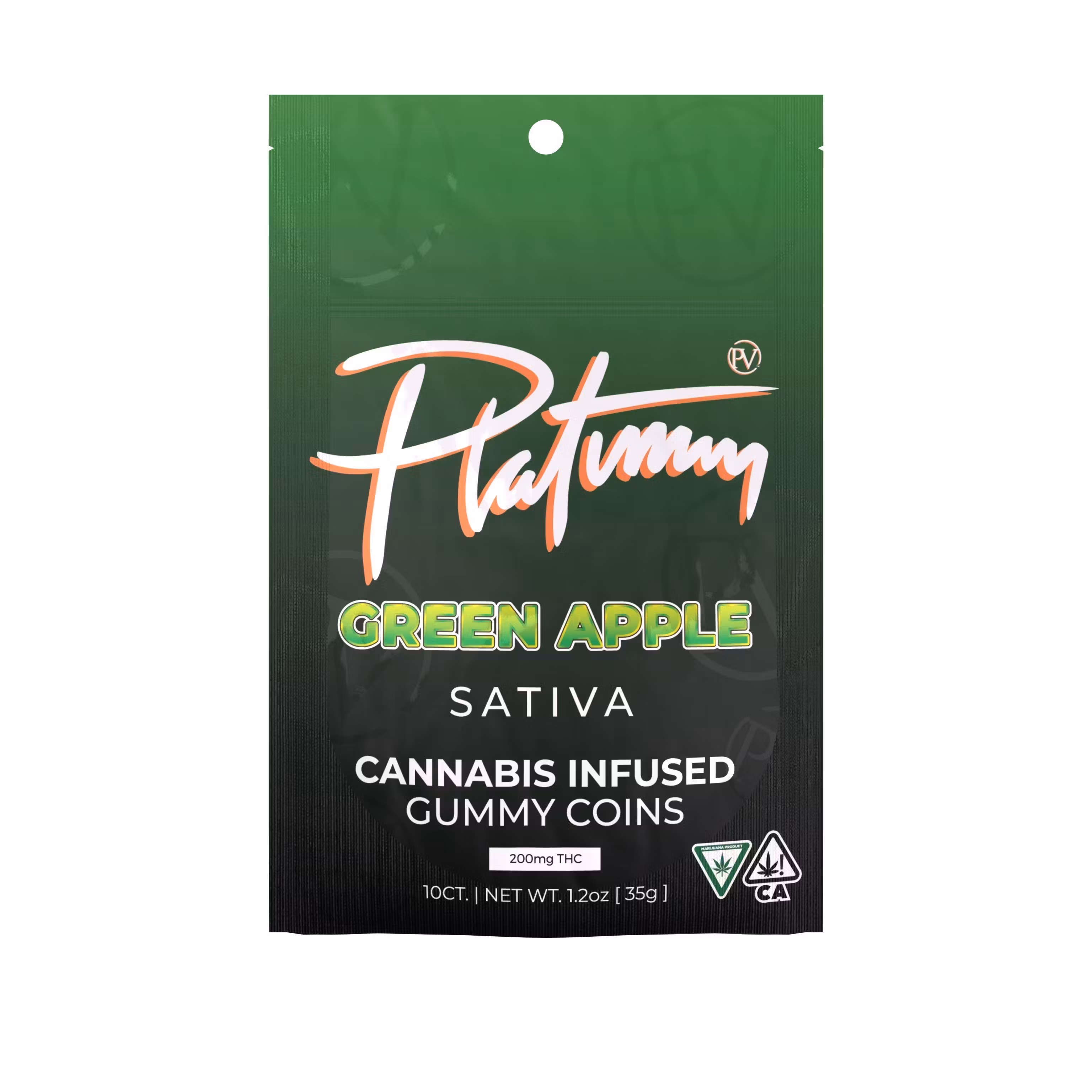 Photograph of product: Platinum - 200mg Gummy - Green Apple
