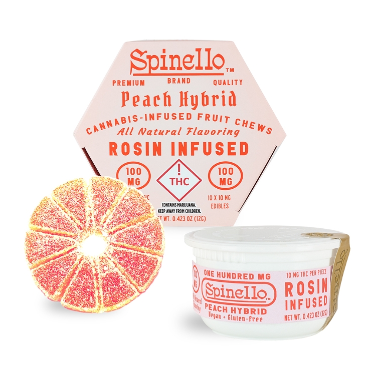 Photograph of product: CNS Spinello Rosin Fruit Chews - Peach 100mg