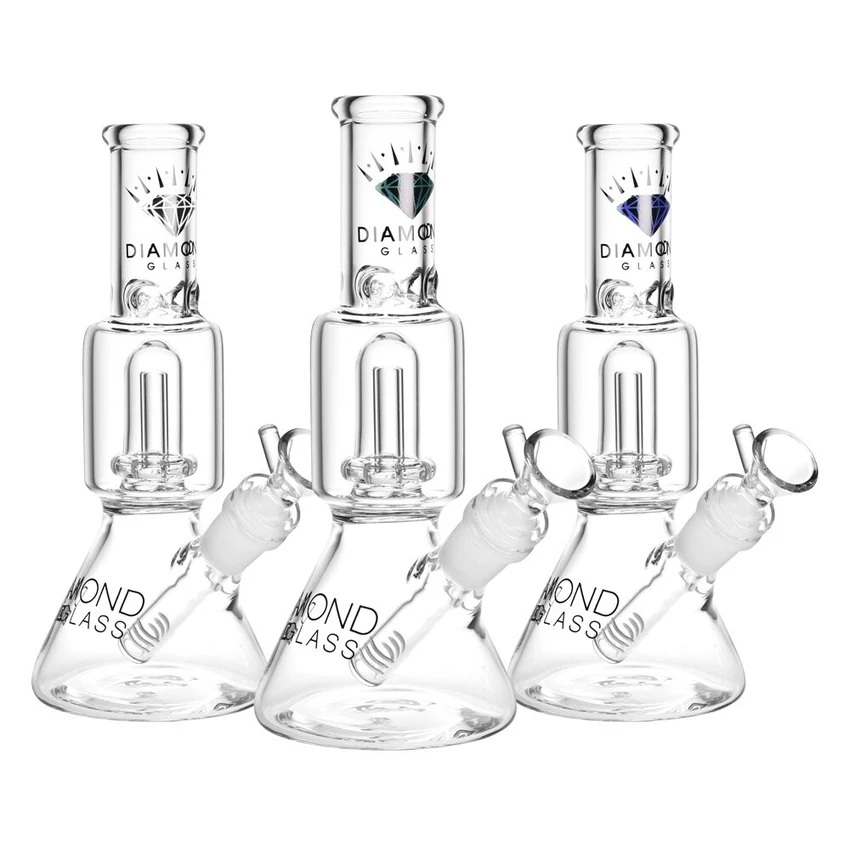 Photograph of Product: Diamond Glass | Little Beaker | Water Pipe | 8" | 14mm