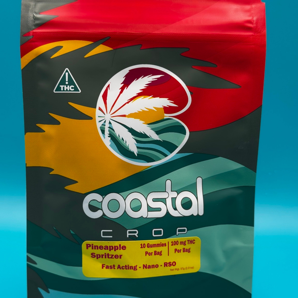 Photograph of product: Coastal Crop | 100mg | Pineapple Spritzer | RSO Gummies