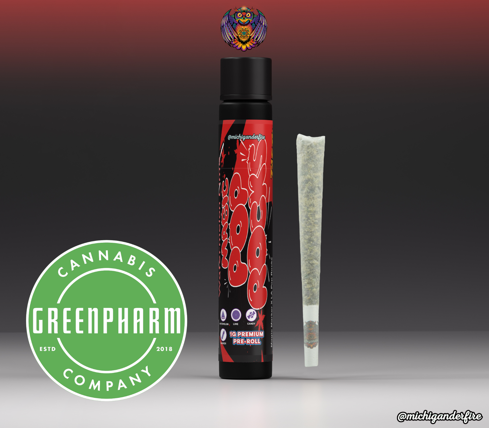 Photograph of product: Pre-Roll | Michigander Fire | Magic Pop Rocks