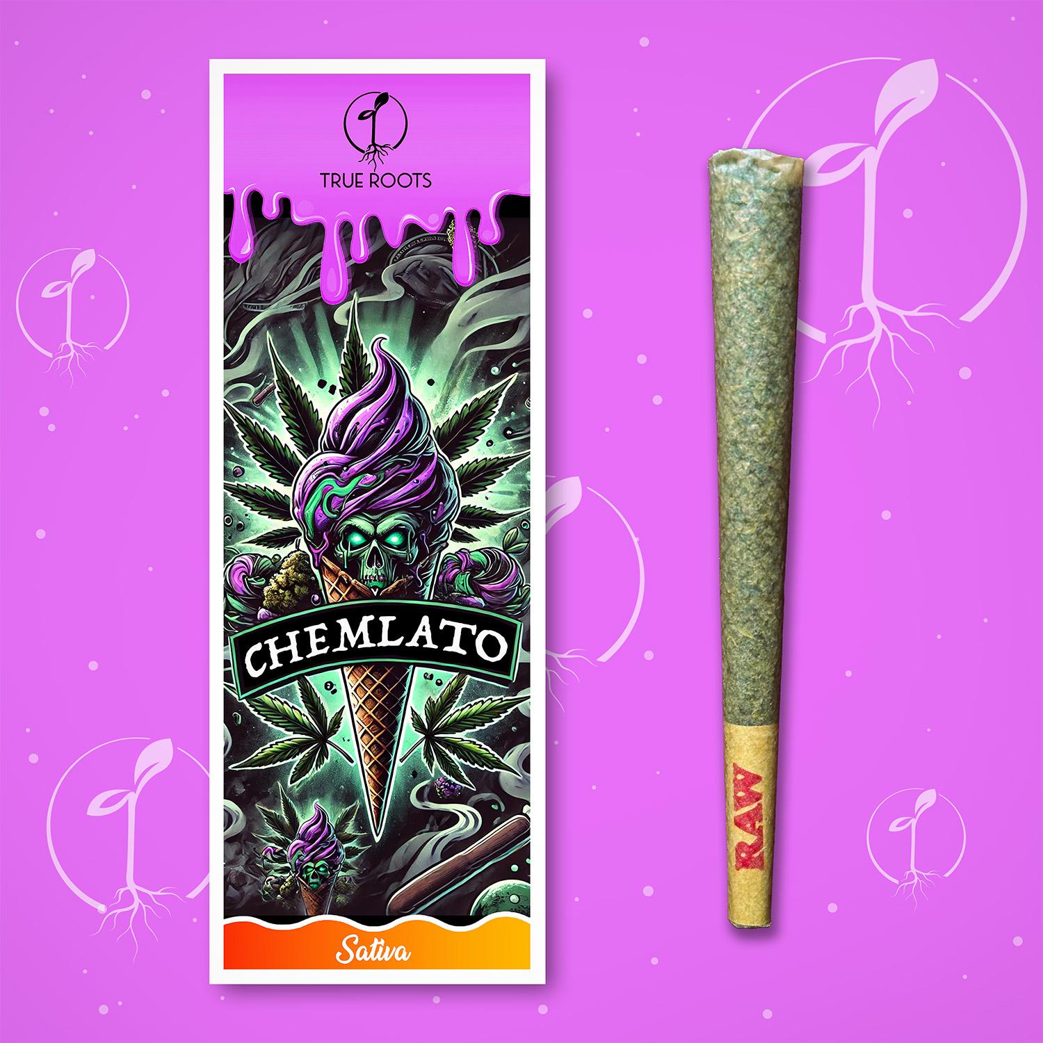 Photograph of product: Canvas Cones - Chemlato - Preroll 1.1g [Oui'd]