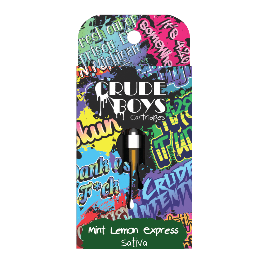 Photograph of product: Crude Boys 1g Cart Mint Lemon Express