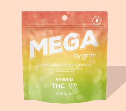 Photograph of product: E114 | Gron | Passion Orange Guava MEGA | Hybrid | 100mg