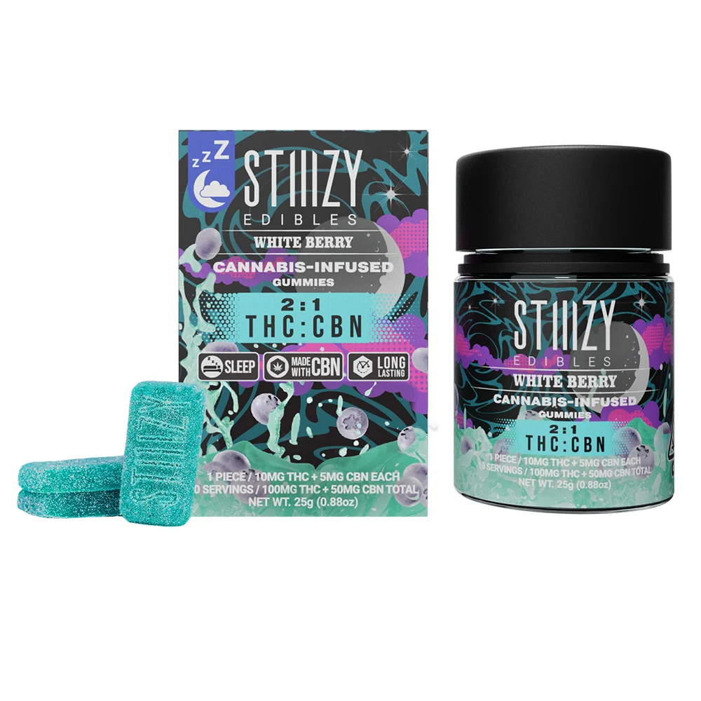 Photograph of product: (92419) STIIIZY 100mg White Berry CBN Gummies