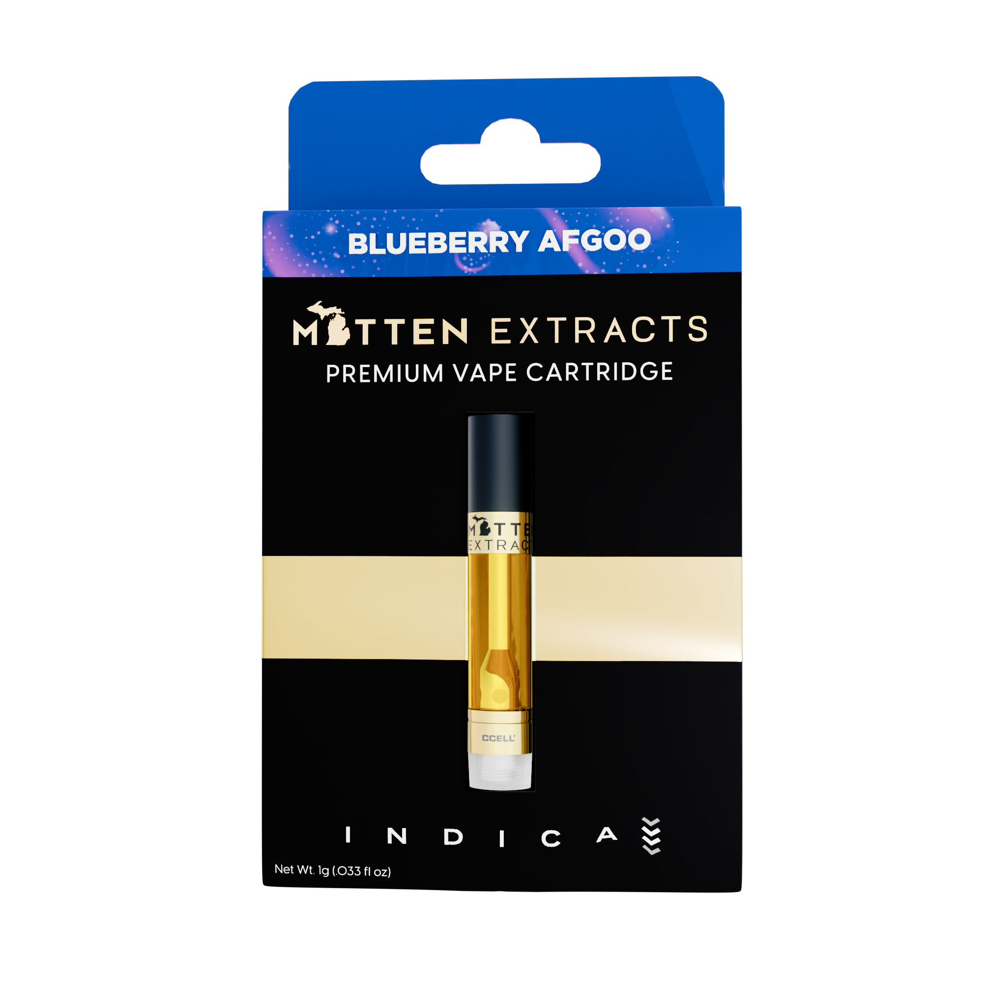 Photograph of product: Blueberry Afgoo 1g Cartridge