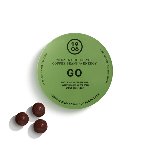 Photograph of product: 1906 Chocolate Coffee Beans | 20 pack (5mg) | Go