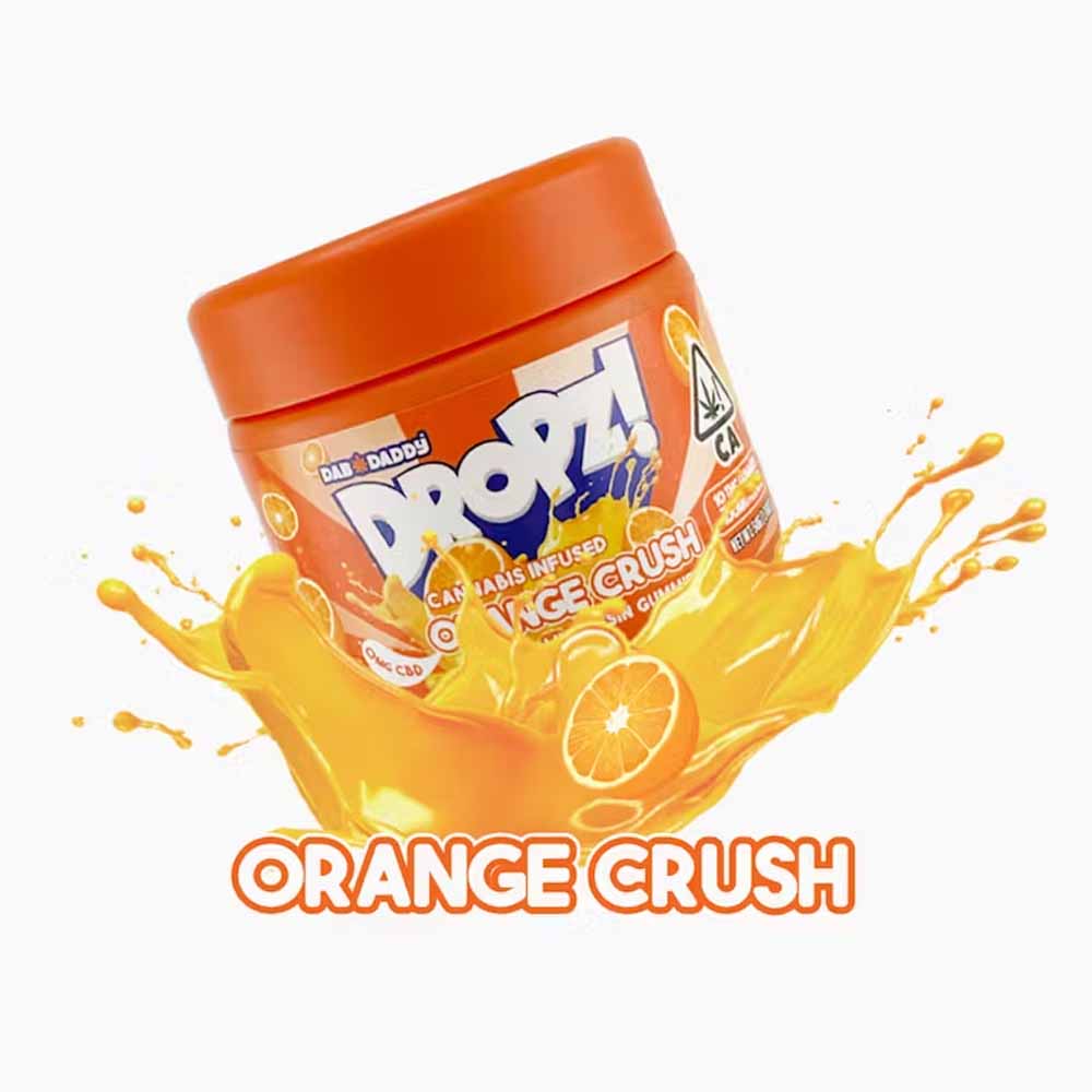 Photograph of product: DROPZ - LIVE RESIN GUMMIES - ORANGE CRUSH - 100MG