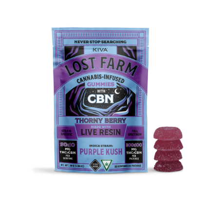 Photograph of Product: 200MG LOST FARMS THORNY BERRY LIVE RESIN GUMMMIES