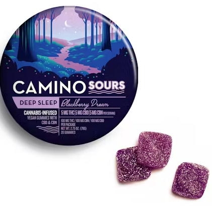 Photograph of Product: Blackberry Dream [I] - 100MG Sours THC:CBN:CBD 1:1: ummies 10PK