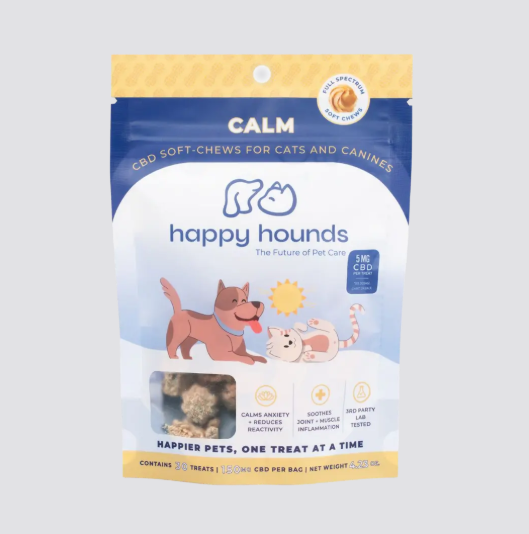 Photograph of product: Happy Hounds - Calm Peanut Butter CBD Soft Chews For Pets - 150mg