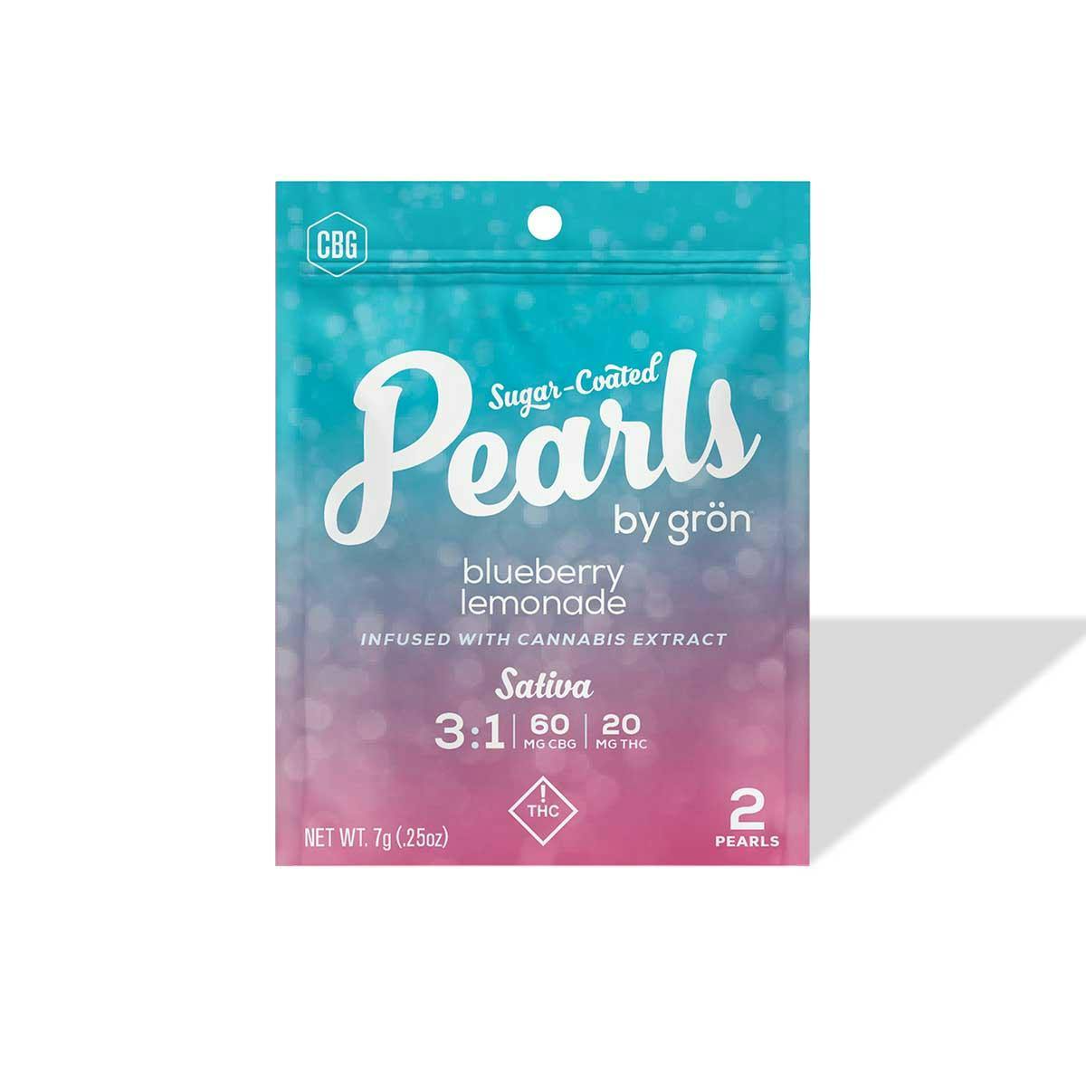 Photograph of product: Blueberry Lemonade 3:1 CBG:TH-oui Pearl Gummies 20mg (S) [2pk] - 