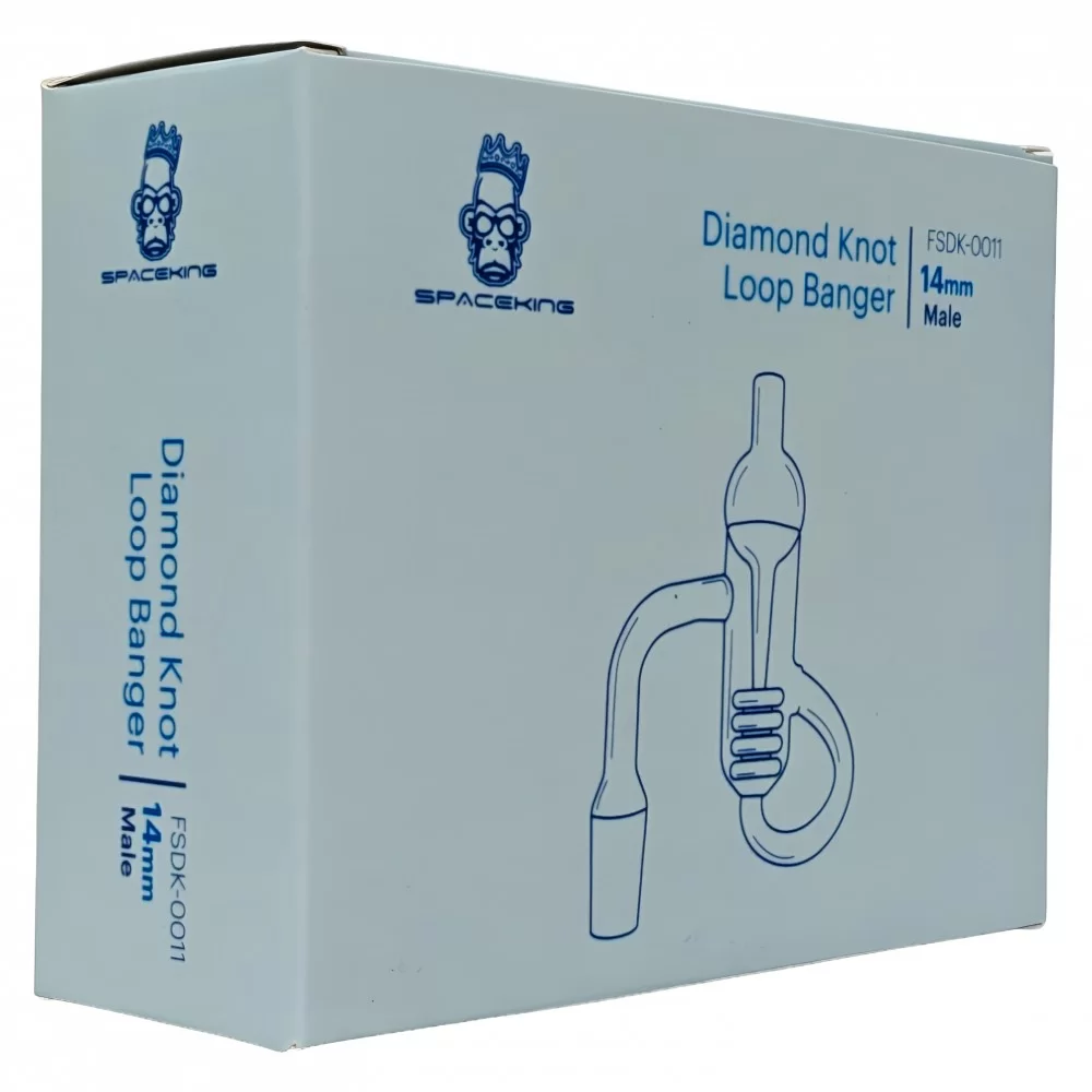 Photograph of product: Banger Kit | 14mm Male 90* Diamond Knot Loop | Space King