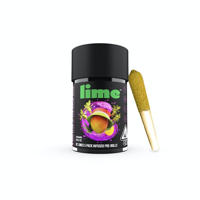 Photograph of product: Peach Ringz - Lil' Limes 5pk Pre Rolls *B2G1 EVERYDAY* - Peach Ringz (I)