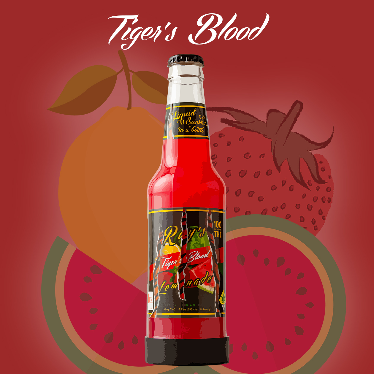 Photograph of product: Tiger's Blood Lemonade [DOH] 12 fl oz - by Ray's Lemonade