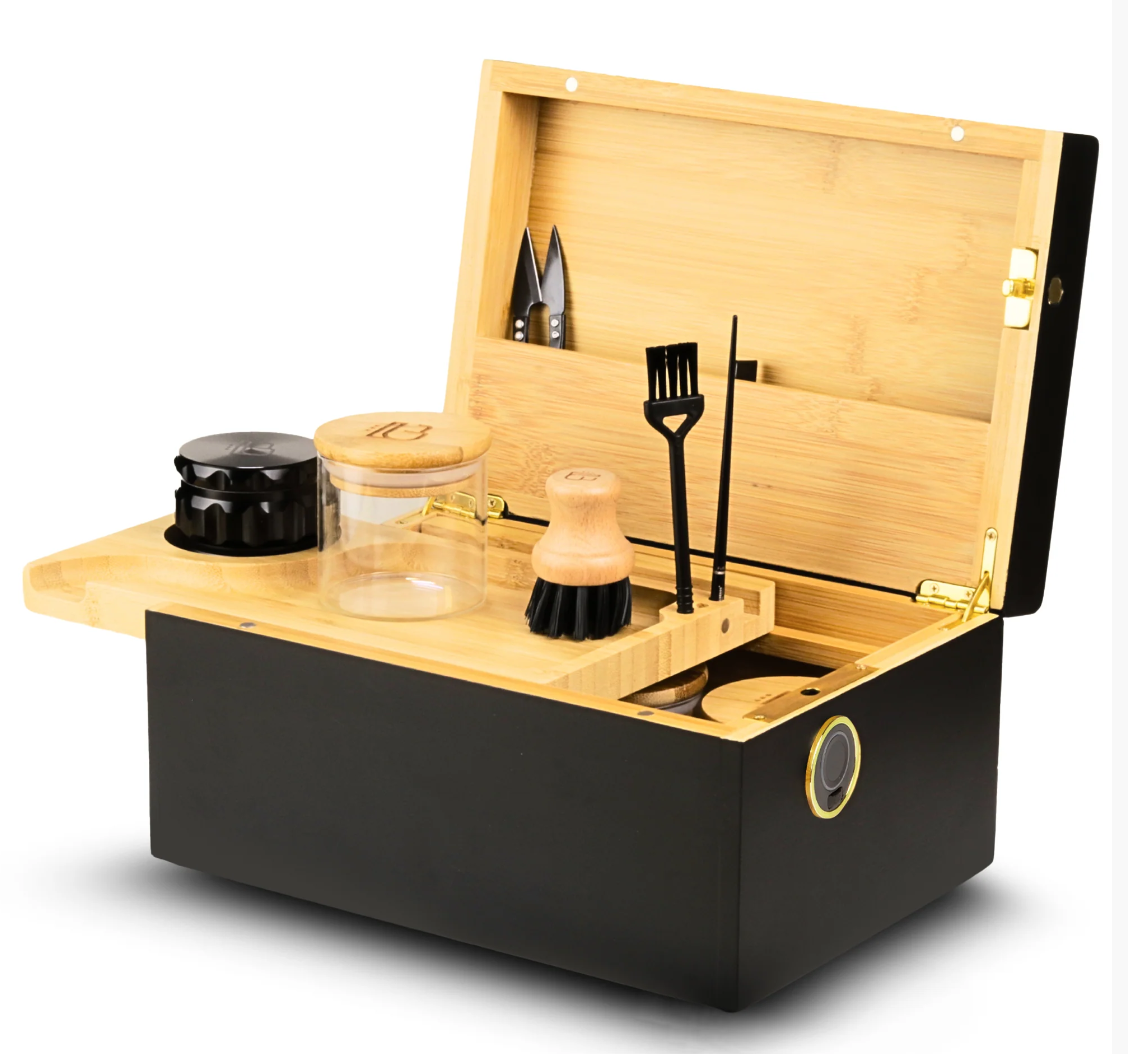 Photograph of product: GENESIS 2.0 Storage Stash Box with Fingerprint Lock Natural