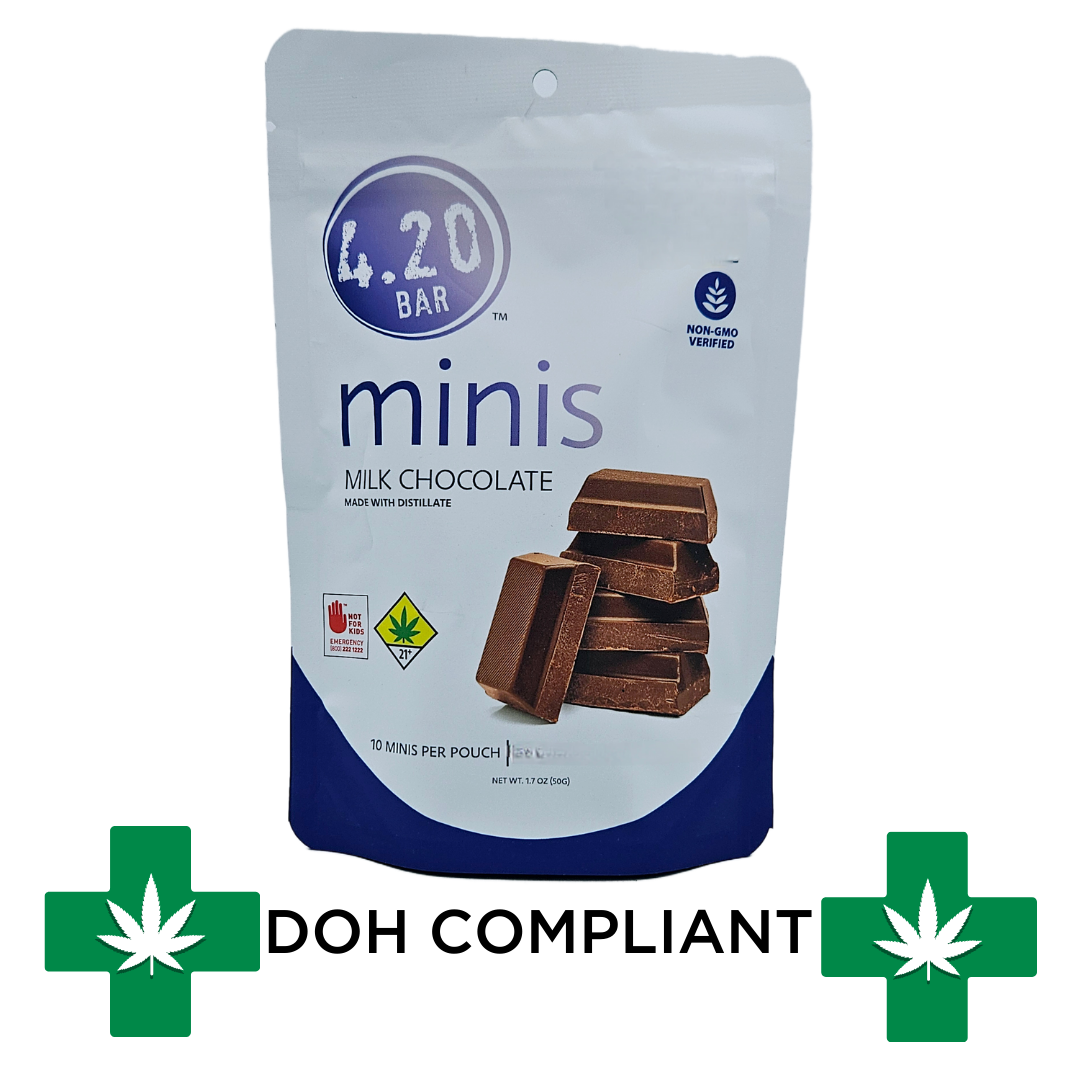 Photograph of product: DOH | Milk Chocolate Hemp Crunch 1:1:1:1 CBD Minis | 10pk