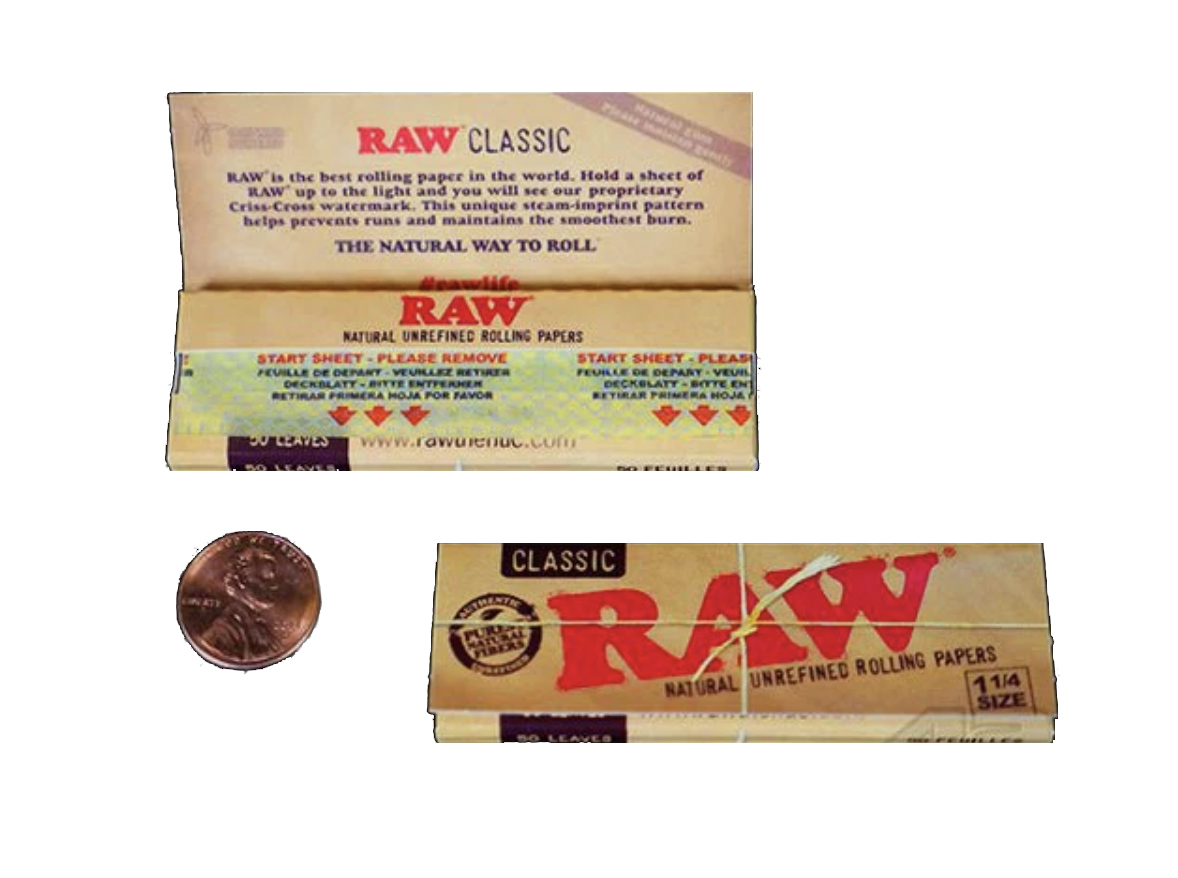 Photograph of product: RAW 1.25 Rolling Papers