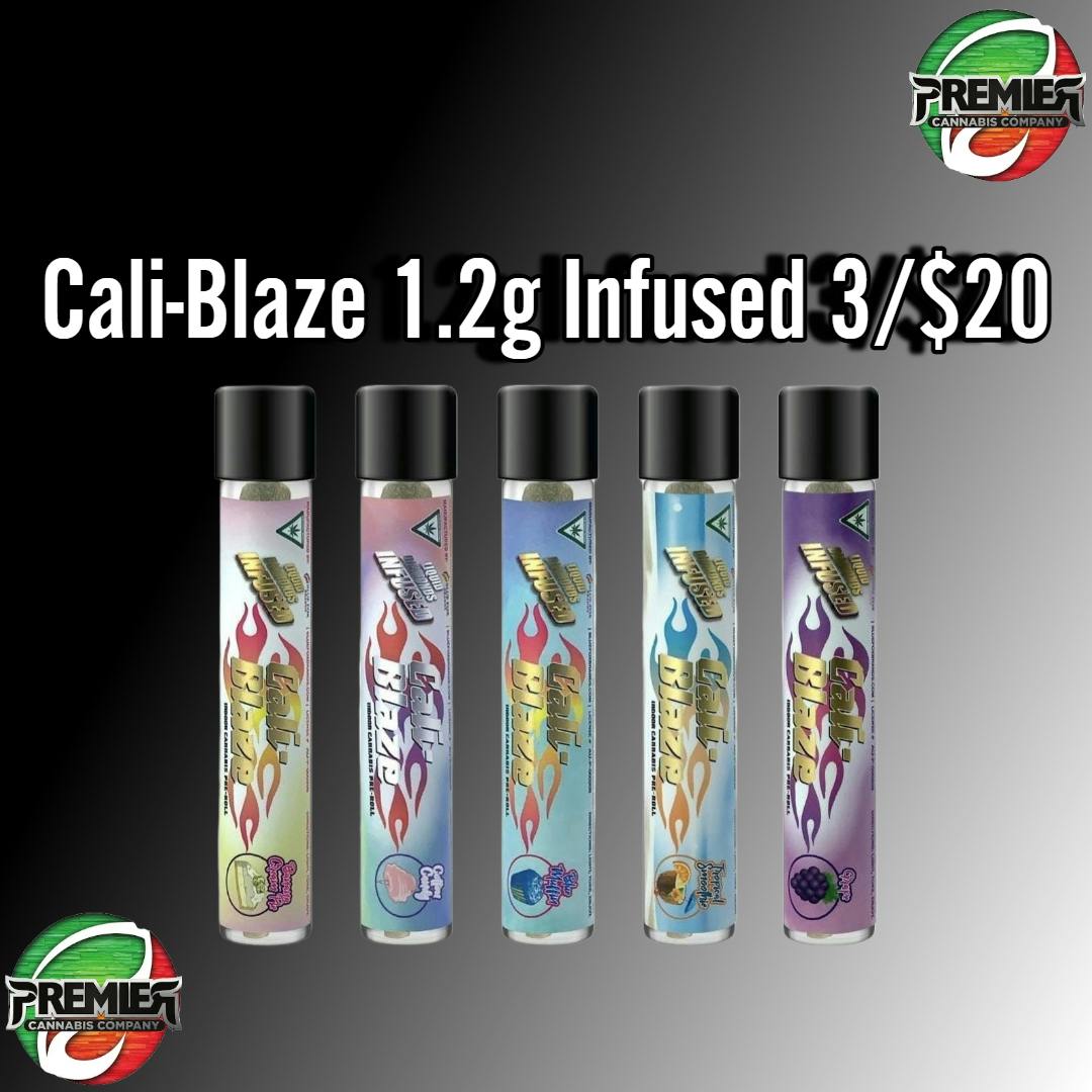 Photograph of product: FEATURED #1: Cali-blaze 1.2g Infused 3/$20 (SAG)
